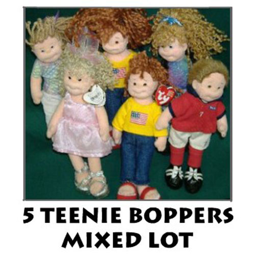 TY Teenie Beanie Boppers - Mixed Lot of 5 Teenies (All Different)