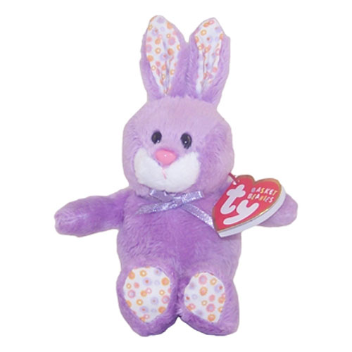 TY Basket Beanie Baby - BLOOM the Purple Bunny (6 inch)