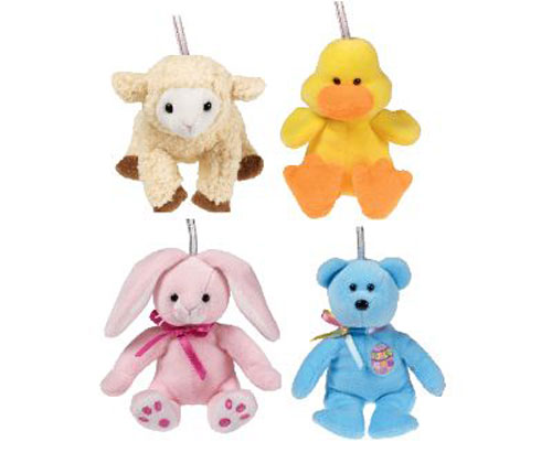 TY Basket Beanie Babies - Easter 2005 Complete set of 4