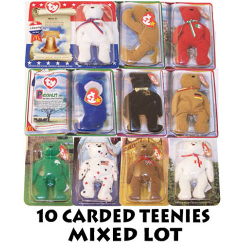 TY McDonald's Teenie Beanies - Mixed Lot of 10 Carded Teenies (All Different - Sealed on Cards)