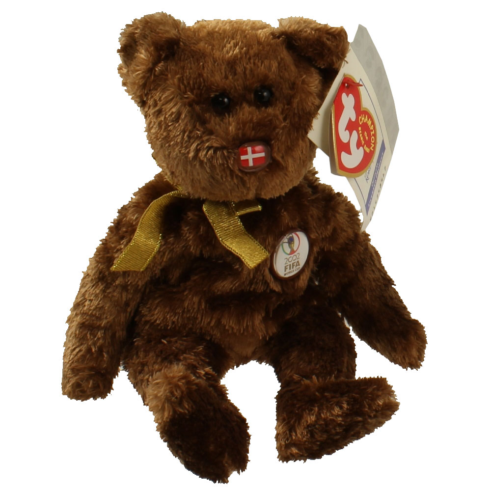 TY Beanie Baby - CHAMPION the FIFA Bear ( Denmark )