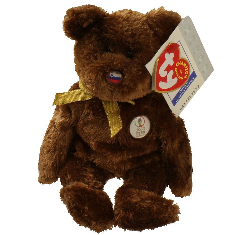 TY Beanie Baby - CHAMPION the FIFA Bear ( Slovenia )