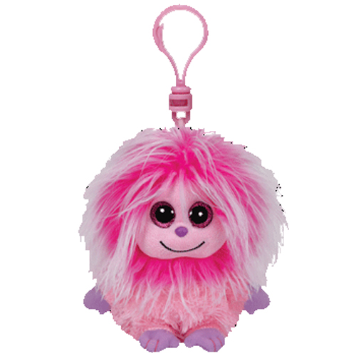 TY Frizzys - KINK the Pink Monster (Plastic Key Clip - 3 inch)