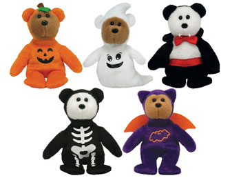 TY Halloweenie Beanie Babies - Halloween 2008 Complete set of 5