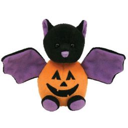 TY Halloweenie Beanie Baby - BATKIN the Pumpkin Bat (4 inch)