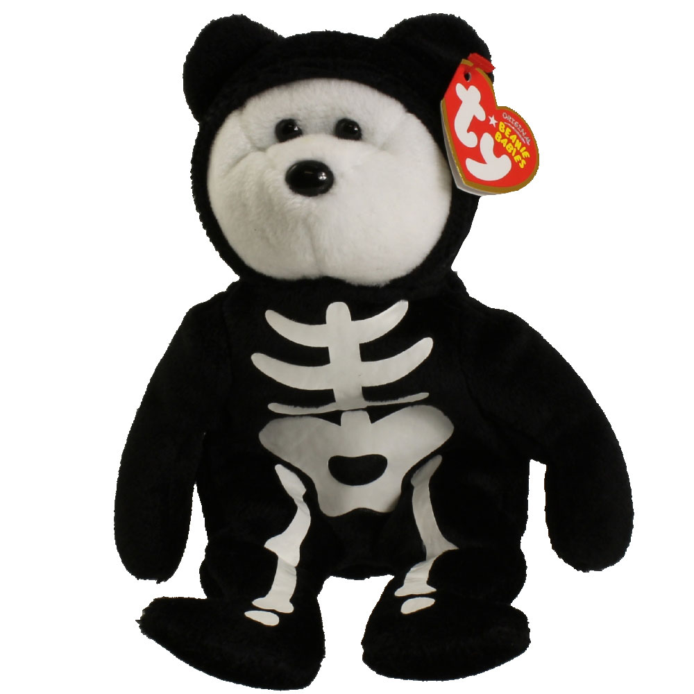 TY Halloweenie Beanie Baby - BONESES the Bear