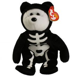 TY Halloweenie Beanie Baby - BONESES the Bear (5 inch)