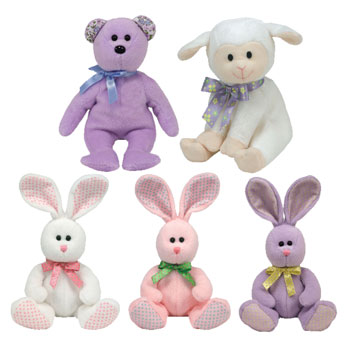 TY Beanie Babies - EASTER  2009 RETAIL RELEASES (Set of 5)