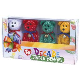 TY Jingle Beanie Babies - Set of 4 DECADE Bears (Complete Boxed Set)