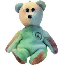 TY Jingle Beanie Baby - PEACE the Bear (5.5 inch)