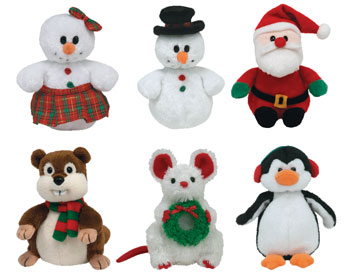 TY Jingle Beanie Babies - Holiday 2008 Complete set of 6