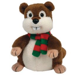 TY Jingle Beanie Baby - YULE the Beaver (4 inch)