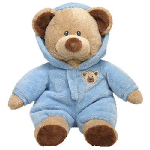 TY Pluffies - BABY BEAR BLUE (with Hooded PJ's - 10.5 inch)