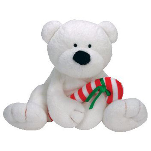 TY Pluffies - CANDY CANE the Bear (8 inch)