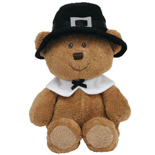 TY Pluffies - LIL PILGRIM the Bear (Barnes & Noble Exclusive) (10 inch)