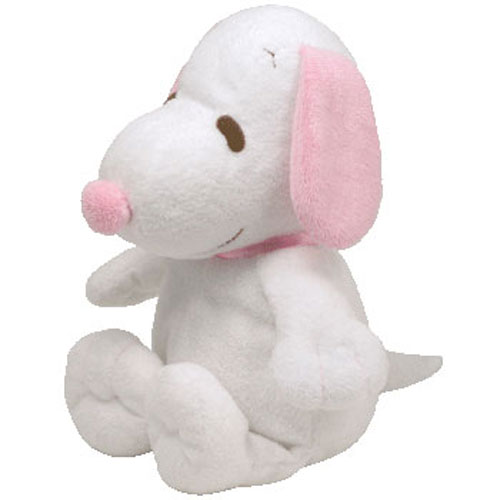 TY Pluffies - SNOOPY the Dog (White & Pink - Musical) (11.5 inch)