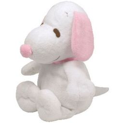 TY Pluffies - SNOOPY the Dog (White & Pink - Musical) (11.5 inch)