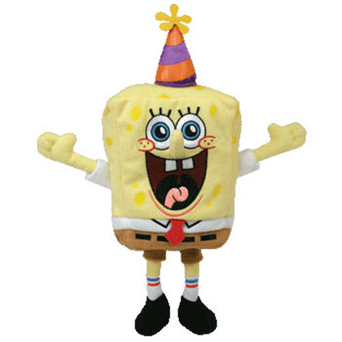 TY Beanie Baby - SPONGEBOB SQUAREPANTS ( BIRTHDAY )