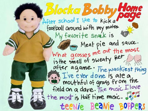TY Teenie Beanie Bopper - BLOCKA BOBBY (Australia & New Zealand Exclusive)