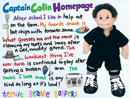 TY Teenie Beanie Bopper - CAPTAIN COLIN (Australia & New Zealand Exclusive)