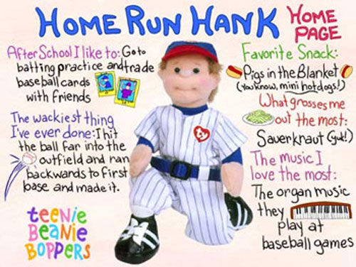 TY Teenie Beanie Bopper - HOME RUN HANK