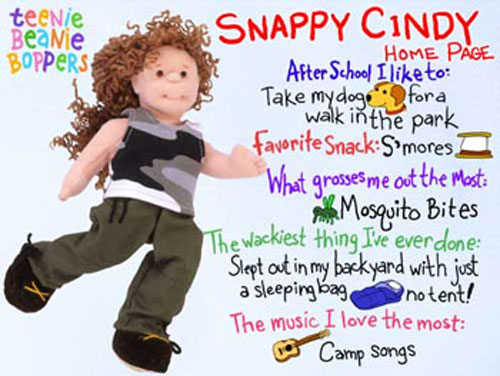 TY Teenie Beanie Bopper - SNAPPY CINDY
