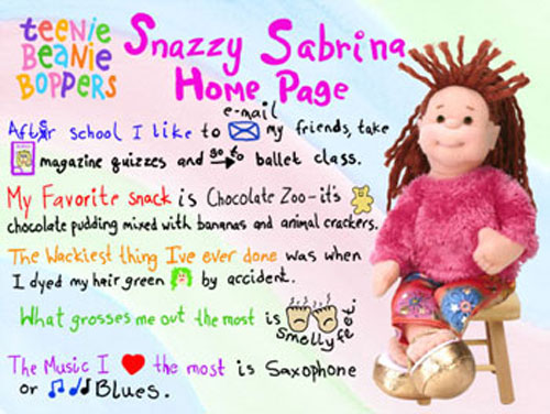 TY Teenie Beanie Bopper - SNAZZY SABRINA