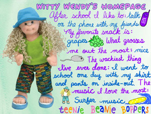 TY Teenie Beanie Bopper - WITTY WENDY