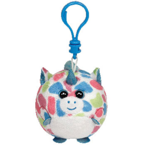 TY Beanie Ballz - FABLE the Dotted Unicorn (Plastic Key Clip - 2.5 inch)