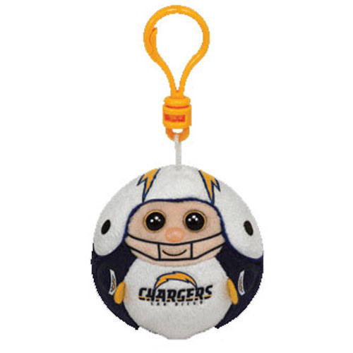 TY NFL Beanie Ballz - SAN DIEGO CHARGERS (Plastic Key Clip - 2.5 inch)