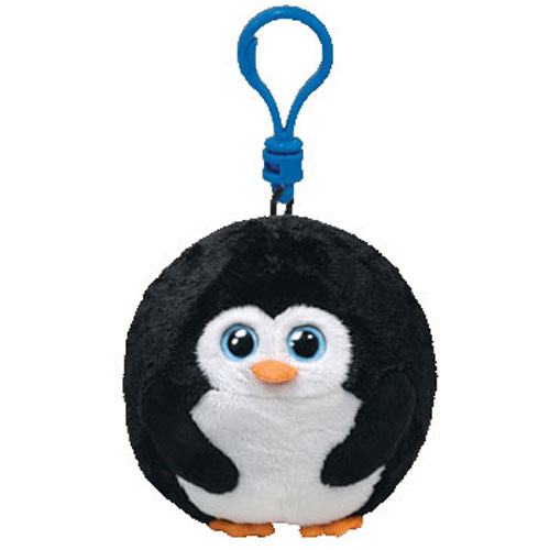 TY Beanie Ballz - AVALANCHE the Penguin (Plastic Key Clip - 2.5 inch)