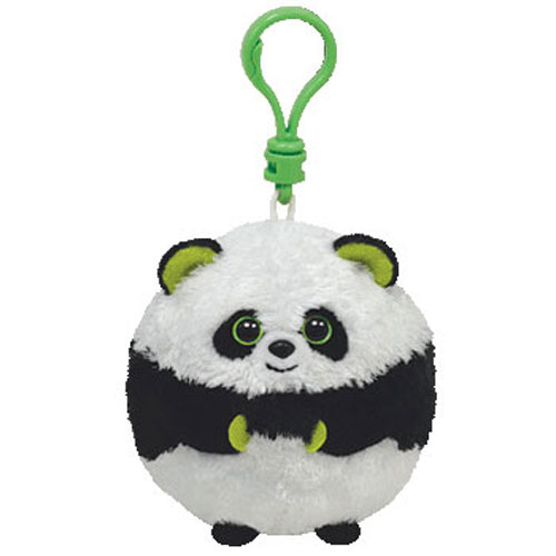 TY Beanie Ballz - BONSAI the Panda (Plastic Key Clip - 2.5 inch)