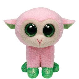 TY Basket Beanie Baby - BABS the Pink Lamb (3 inch)
