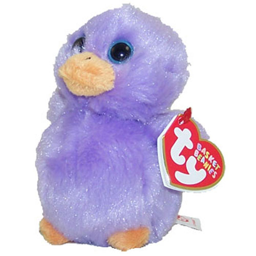 TY Basket Beanie Baby - LAVENDAR the Purple Chick (4 inch)