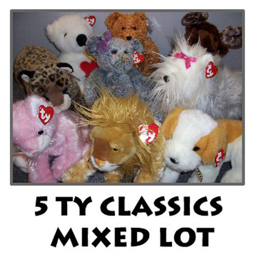TY Classic Plush - Mixed Lot of 5 Classics (All Different)