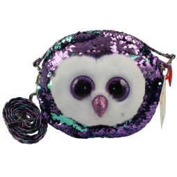 TY Fashion Flippy Sequin Purse - MOONLIGHT the Owl (8 inch)