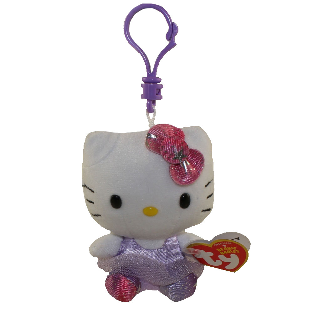 TY Beanie Baby - HELLO KITTY (PURPLE BALLERINA) ( Plastic