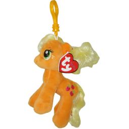 TY Beanie Baby - APPLEJACK with Glitter Hairs (My Little Pony) (Plastic Key Clip - 5 inch)