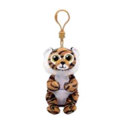 TY Beanie Baby (Beanie Bellies) - CLAWDIA the Tiger (Plastic Key Clip - 4 inch)