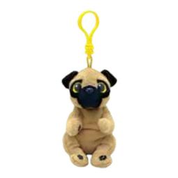 TY Beanie Baby (Beanie Bellies) - IZZY the Pug Dog (Plastic Key Clip - 4 inch)