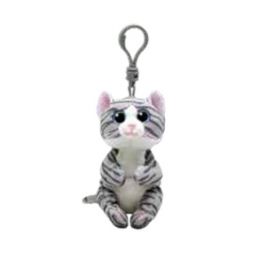 TY Beanie Baby (Beanie Bellies) - MITZI the Tabby Cat (Plastic Key Clip - 4 inch)