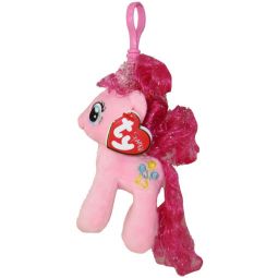 TY Beanie Baby - PINKIE PIE with Glitter Hairs (My Little Pony) (Plastic Key Clip - 5 inch)