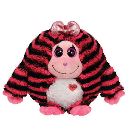 TY Monstaz - ZOEY the Pink & Black Striped Monster (Medium Size - 8 inch)