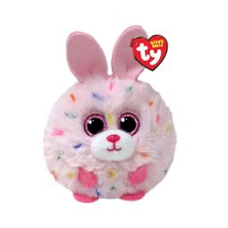 TY Puffies (Beanie Balls) Plush - STRAWBERRY the Pink Easter Bunny Rabbit (3 inch)