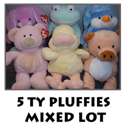 TY Pluffies - Mixed Lot of 5 Pluffies (All Different)