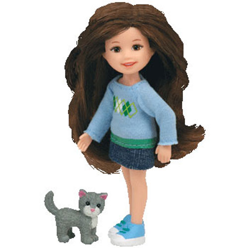 TY Li'l Ones - BEAUTIFUL BRIANNA with Grey Cat (4 inch)