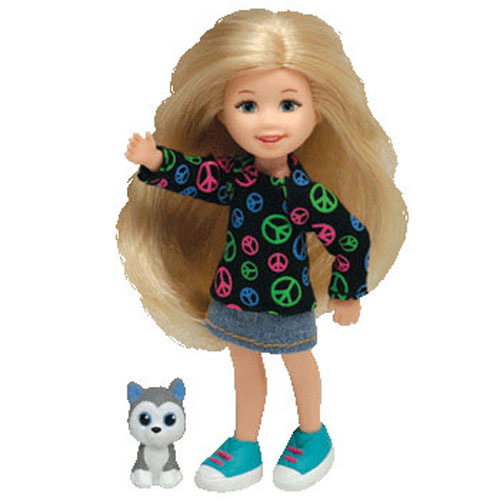 TY Li'l Ones - PRETTY PEYTON with Husky Dog (4 inch)