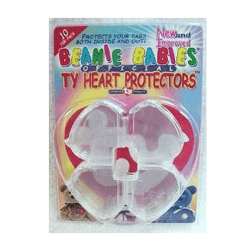 TY Beanie Baby Heart Tag Protectors - 10 PACK (Official Ty Brand) (2nd Version)