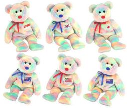 TY Beanie Babies - ASIA PACIFIC 2003 Exclusive Bears (Set of 6) (8.5 inch)