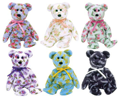 TY Beanie Babies - ASIA - PACIFIC 2004 Exclusive 6 Bear Set